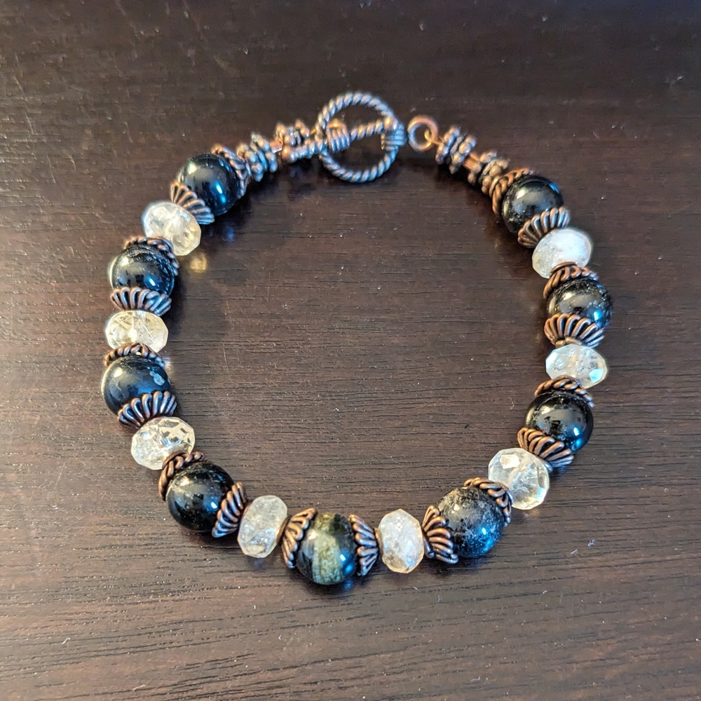 Copper Beaded Gemstone Bracelet